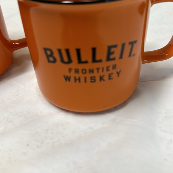 2 Bulleit Frontier Whiskey Limited Edition Orange Coffee Mug. New Condition 12oz - Picture 2 of 4